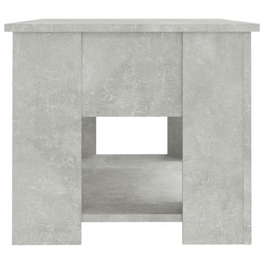 Mesa de Centro, Mesa baixa, 79x49x41 cm madeira processada cinza cimento