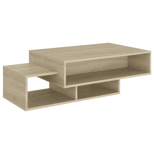 Mesa de Centro, Mesa baixa, 105x55x32cm derivados de madeira carvalho sonoma