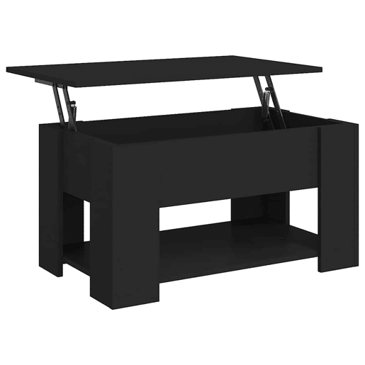 Mesa de Centro, Mesa baixa, 79x49x41 cm madeira processada preto
