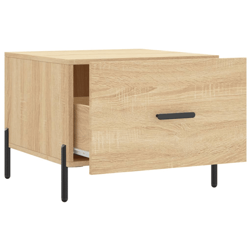 Mesa de Centro, Mesa baixa, 50x50x40 cm derivados de madeira carvalho sonoma