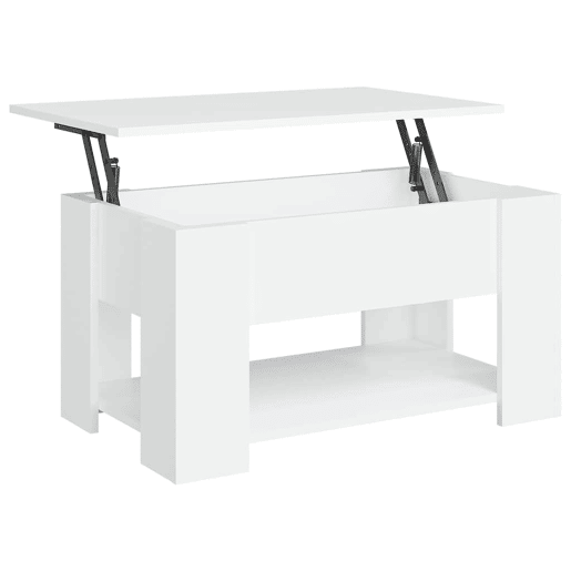 Mesa de Centro, Mesa baixa, 79x49x41 cm madeira processada branco