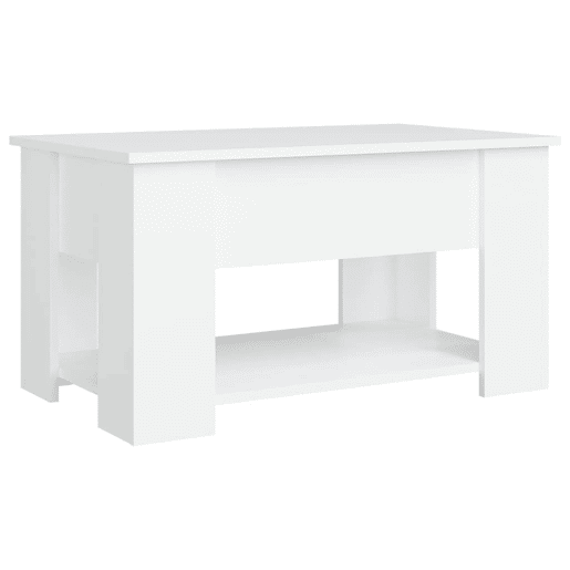 Mesa de Centro, Mesa baixa, 79x49x41 cm madeira processada branco