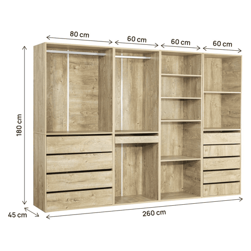 Conjunto de toucador modular Opera - 4 unidades - Bege