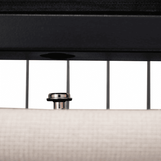 Cama estofada 90x200cm em linho - com 2 gavetas + LED + estrado - Bege
