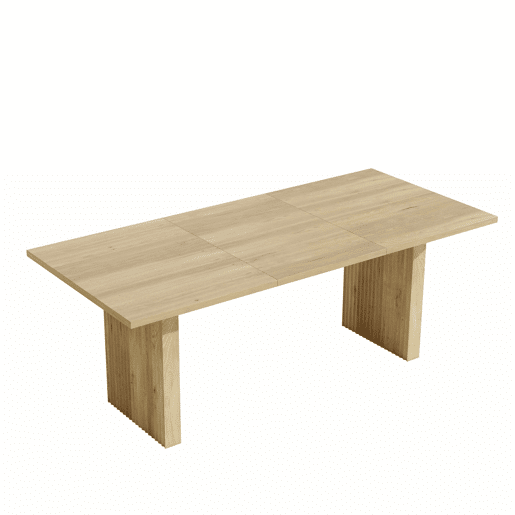 Mesa de jantar extensível 140200 x 90 cm - para 6-8 pessoas, tampo retangular, tampo reforçado, estilo simples - cor carvalho