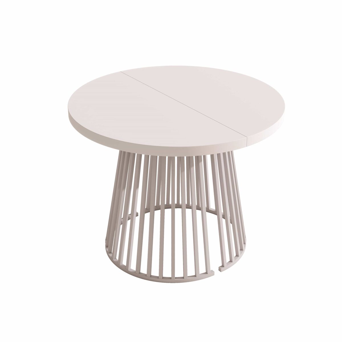 Mesa de comedor extensible 100/138/176x100 cm - diseño telescópico de 2 piezas, tablero grueso, estilo minimalista para 4-8 personas - cachemir