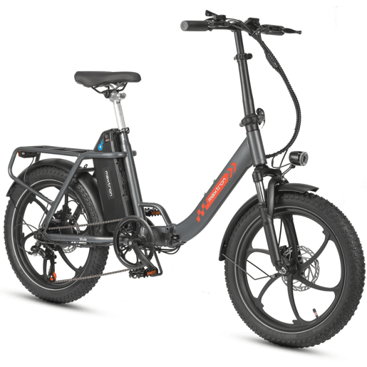 Bicicleta Elétrica MAXTURN MULE - Motor 250W Bateria 48V20AH 20 Travão A Disco Mecânico - Cinza