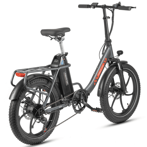 Bicicleta Elétrica MAXTURN MULE - Motor 250W Bateria 48V20AH 20 Travão A Disco Mecânico - Cinza