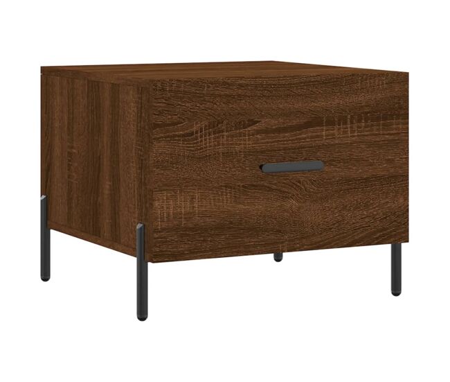Mesa de café - mesa de centro madera contrachapada roble marrón 50x50x40 cm