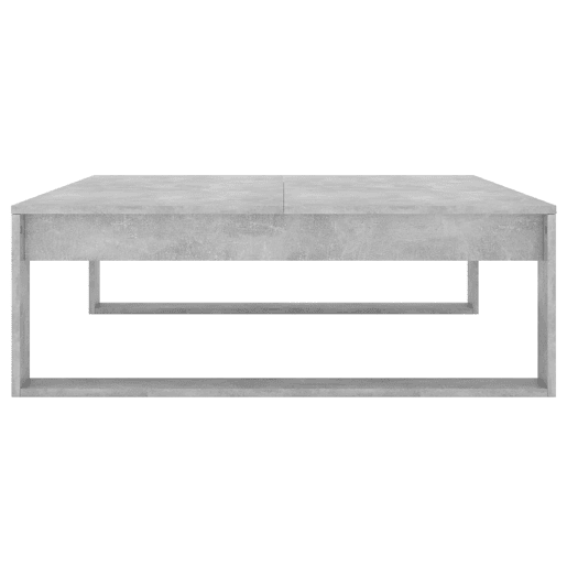 Mesa de Centro, Mesa baixa, 100x100x35 cm derivados madeira cinzento cimento