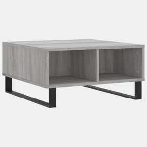 Mesa de Centro, Mesa baixa, 60x60x30 cm derivados de madeira cinzento sonoma