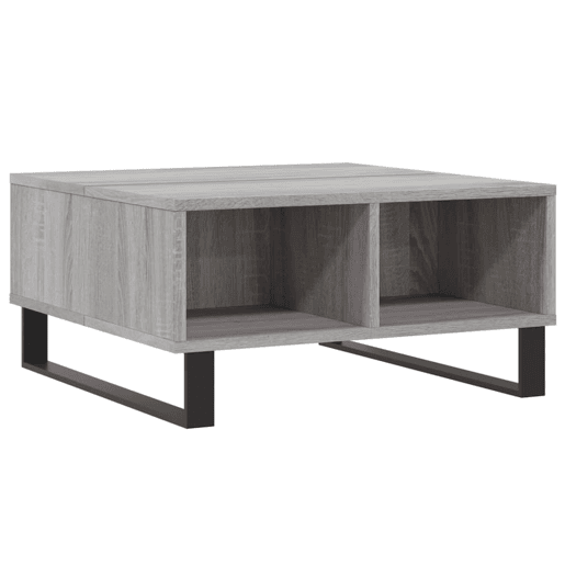 Mesa de Centro, Mesa baixa, 60x60x30 cm derivados de madeira cinzento sonoma