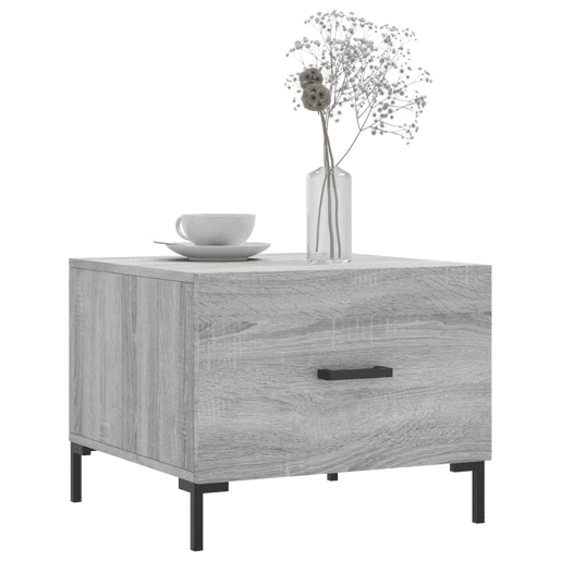 Mesa de Centro, Mesa baixa, 50x50x40 cm derivados madeira sonoma cinza