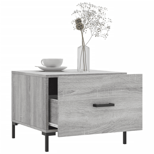 Mesa de Centro, Mesa baixa, 50x50x40 cm derivados madeira sonoma cinza