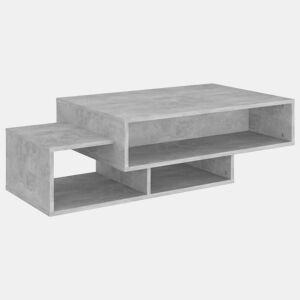 Mesa de Centro, Mesa baixa, 105x55x32 cm derivados madeira cinzento cimento