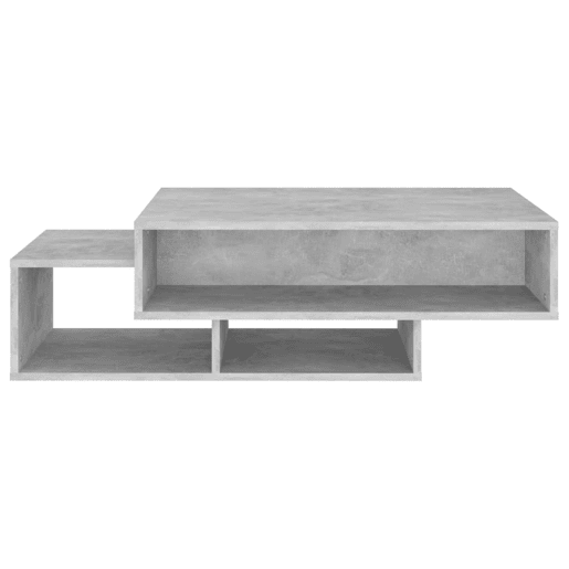 Mesa de Centro, Mesa baixa, 105x55x32 cm derivados madeira cinzento cimento