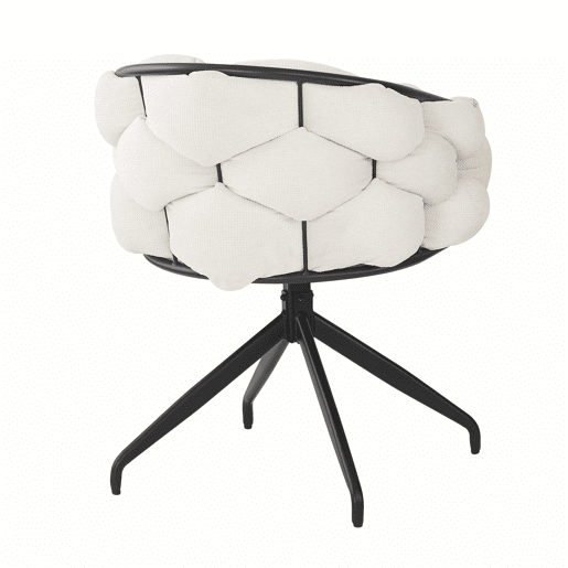 Conjunto de 4 cadeiras giratórias em veludo - Estilo moderno - Bege