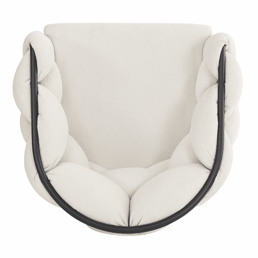 Conjunto de 4 cadeiras giratórias em veludo - Estilo moderno - Bege