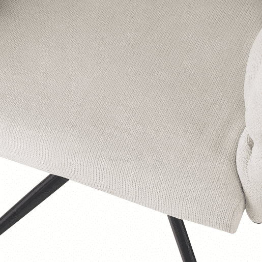 Conjunto de 4 cadeiras giratórias em veludo - Estilo moderno - Bege