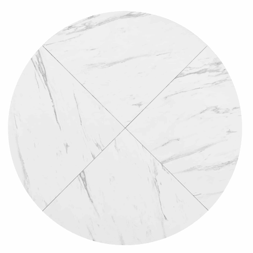 Mesa redonda de mármore 100 cm - mesa de jantar moderna e simples, base em forma de X, suporte metálico - dourado
