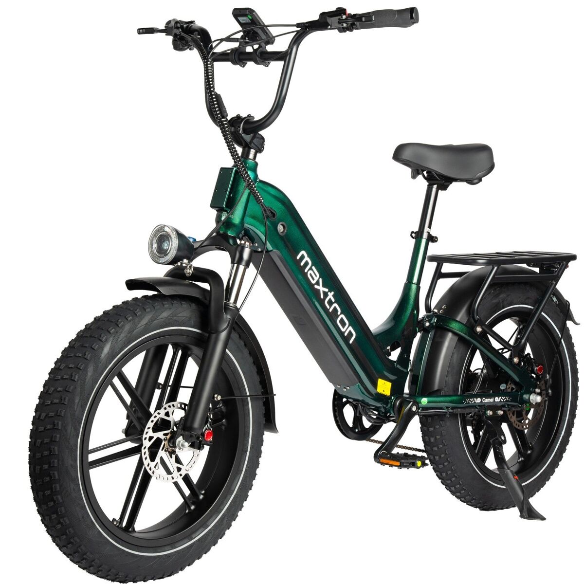 Bicicleta eléctrica maxturn camel - motor 250w batería 48v18ah 20" frenos de disco hidráulicos - verde