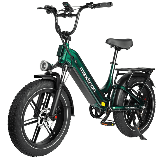 Bicicleta Elétrica MAXTURN Camel - Motor 250W Bateria 48V18AH 20 Travão A Disco Hidráulico - Verde