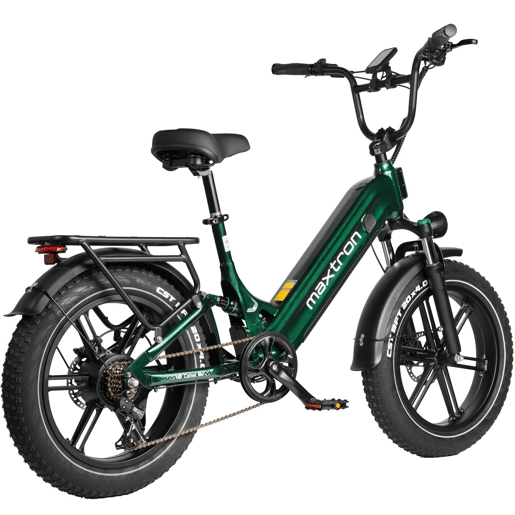 Bicicleta Elétrica MAXTURN Camel - Motor 250W Bateria 48V18AH 20 Travão A Disco Hidráulico - Verde