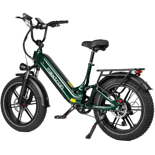Bicicleta Elétrica MAXTURN Camel - Motor 250W Bateria 48V18AH 20 Travão A Disco Hidráulico - Verde