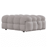 Sofá-cama 90x200 cm - 2 em 1, Puff, Sofá extensível, Cama individual, Cama tipo Puffy, Tecido Teddy - Cinza