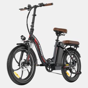 Bicicleta Elétrica FAFREES F20+ Pro - Motor 250W Bateria 36V25Ah Pneus De 20u201D Travões A Disco Mecânicos - Preto