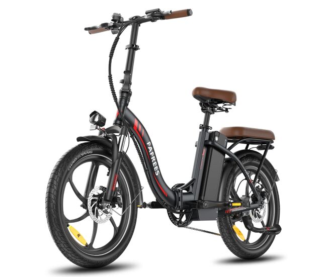 Bicicleta eléctrica fafrees f20+ pro - motor 250w batería 36v25ah neumáticos de 20" frenos de disco mecánicos - negro