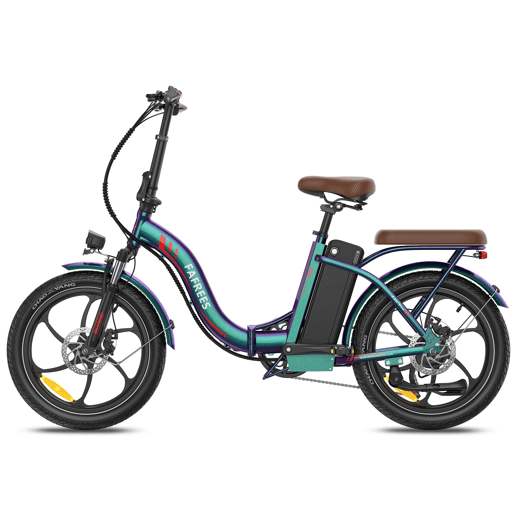 Bicicleta Elétrica FAFREES F20+ Pro - Motor 250W Bateria 36V25Ah Pneus De 20u201D Travões A Disco Mecânicos - Aurora Verde