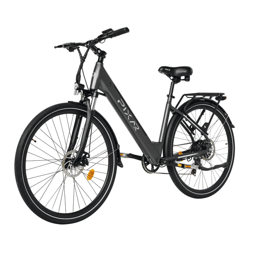 PIXAR CITY1 250W 36V 10,4Ah eBike 120KG 15° Subida Cinza