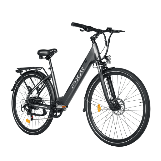 PIXAR CITY1 250W 36V 10,4Ah eBike 120KG 15° Subida Cinza
