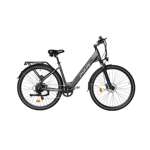 PIXAR CITY1 250W 36V 10,4Ah eBike 120KG 15° Subida Cinza