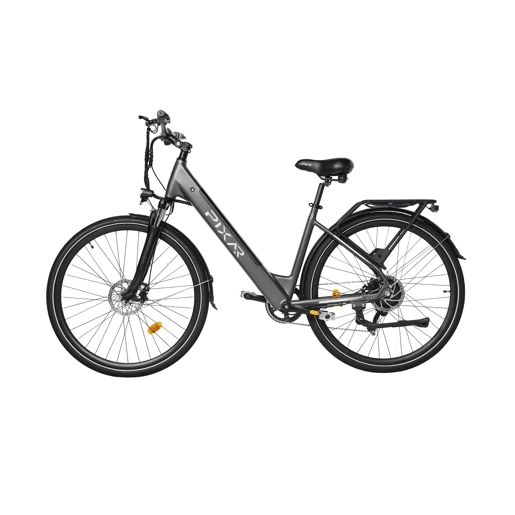 PIXAR CITY1 250W 36V 10,4Ah eBike 120KG 15° Subida Cinza