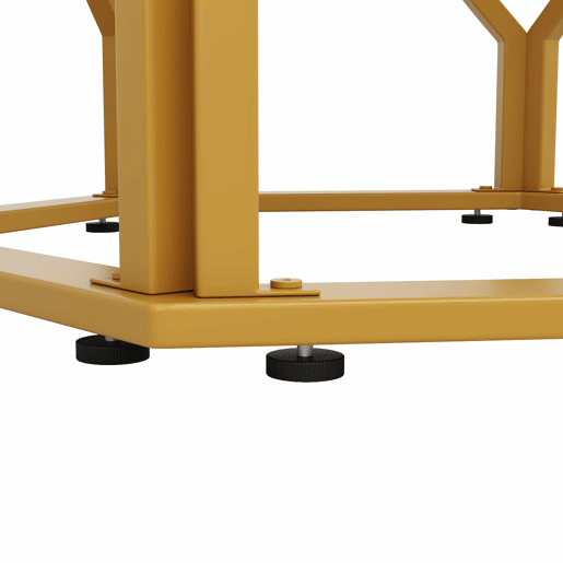 Mesa redonda 100x100 cm - Mesa de cozinha, mesa de café para 4 pessoas, com pernas metálicas e tampo em MDF marmorizado - Dourado+Branco