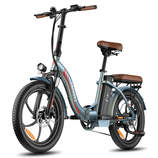 Bicicleta Elétrica FAFREES F20 Pro - Motor 250W Bateria 36V20Ah Pneus De 20u201D Travões A Disco Mecânicos - Aurora Verde