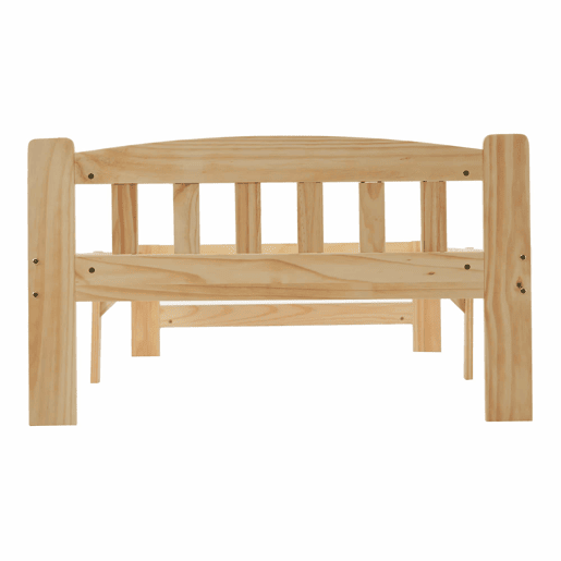 Cama individual com estrutura em madeira 90x200cm - Natural Cama individual com estrutura em madeira 90x200cm - Natural