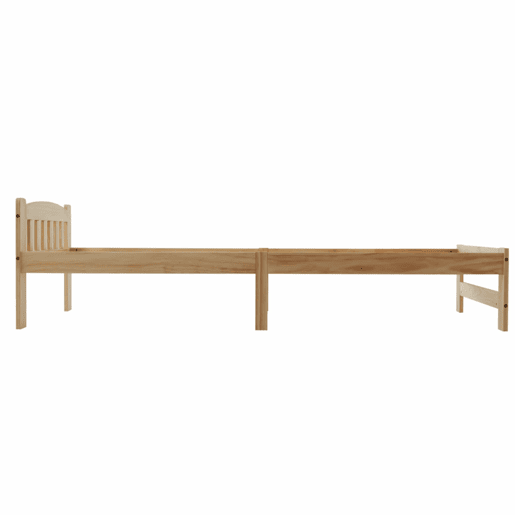 Cama individual com estrutura em madeira 90x200cm - Natural Cama individual com estrutura em madeira 90x200cm - Natural
