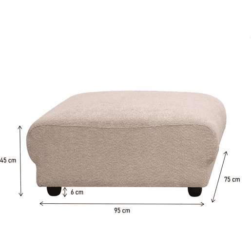 Otomano para sofá modular Saint Germain - Bege Otomano para sofá modular Saint Germain - Bege