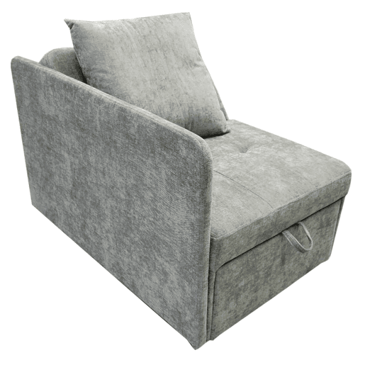 Sofá-cama multifuncional 3 em 1 - Sofá de linho com encosto ajustável - Cinza