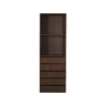 Armário Opéra com 5 gavetas e 2 prateleiras - 60 x 45 x 180 cm - Castanho