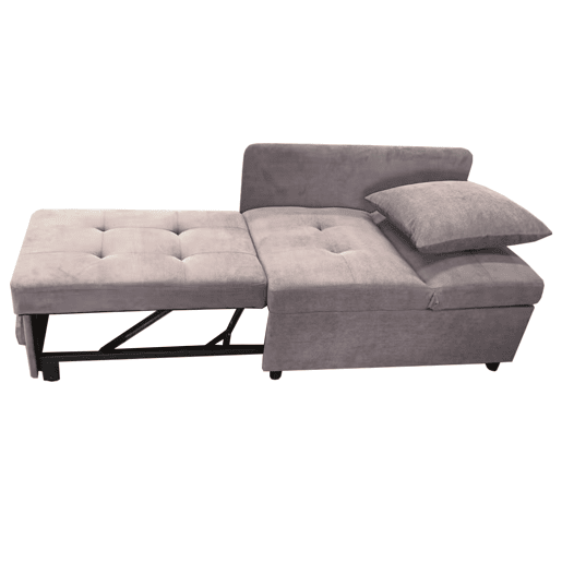 Sofá-cama 3 em 1 - Sofá de linho com encosto ajustável - para espaços pequenos