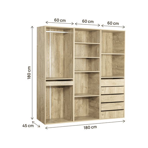 Conjunto de toucador modular Opera - 3 unidades - Bege