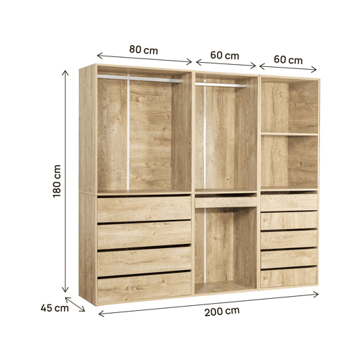 Conjunto de toucador modular Opera - 3 unidades - Bege