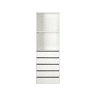 Roupeiro Opéra com 5 gavetas e 2 prateleiras - 60 x 45 x 180 cm - Branco