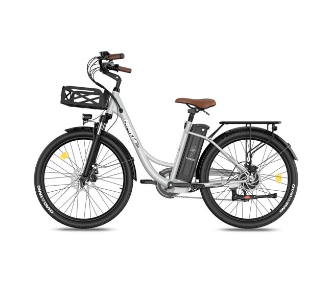 Fafrees f26 lasting bicicleta eléctrica - motor 250w batería 36v25ah 26x1.95 pulgadas ruedas frenos disco mecánicos - gris