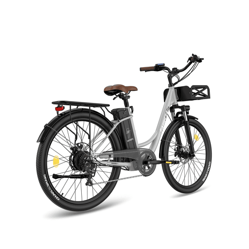 Bicicleta Elétrica FAFREES F26 Lasting - Motor 250W Bateria 36V25Ah 26x1.95 Polegadas Pneus Travões de Disco Mecânicos - Cinza