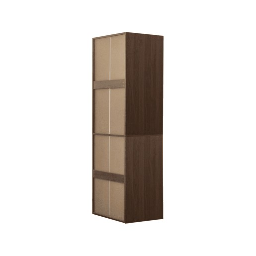 Roupeiro Opéra com espaço para pendurar - 60 x 45 x 180 cm - Castanho